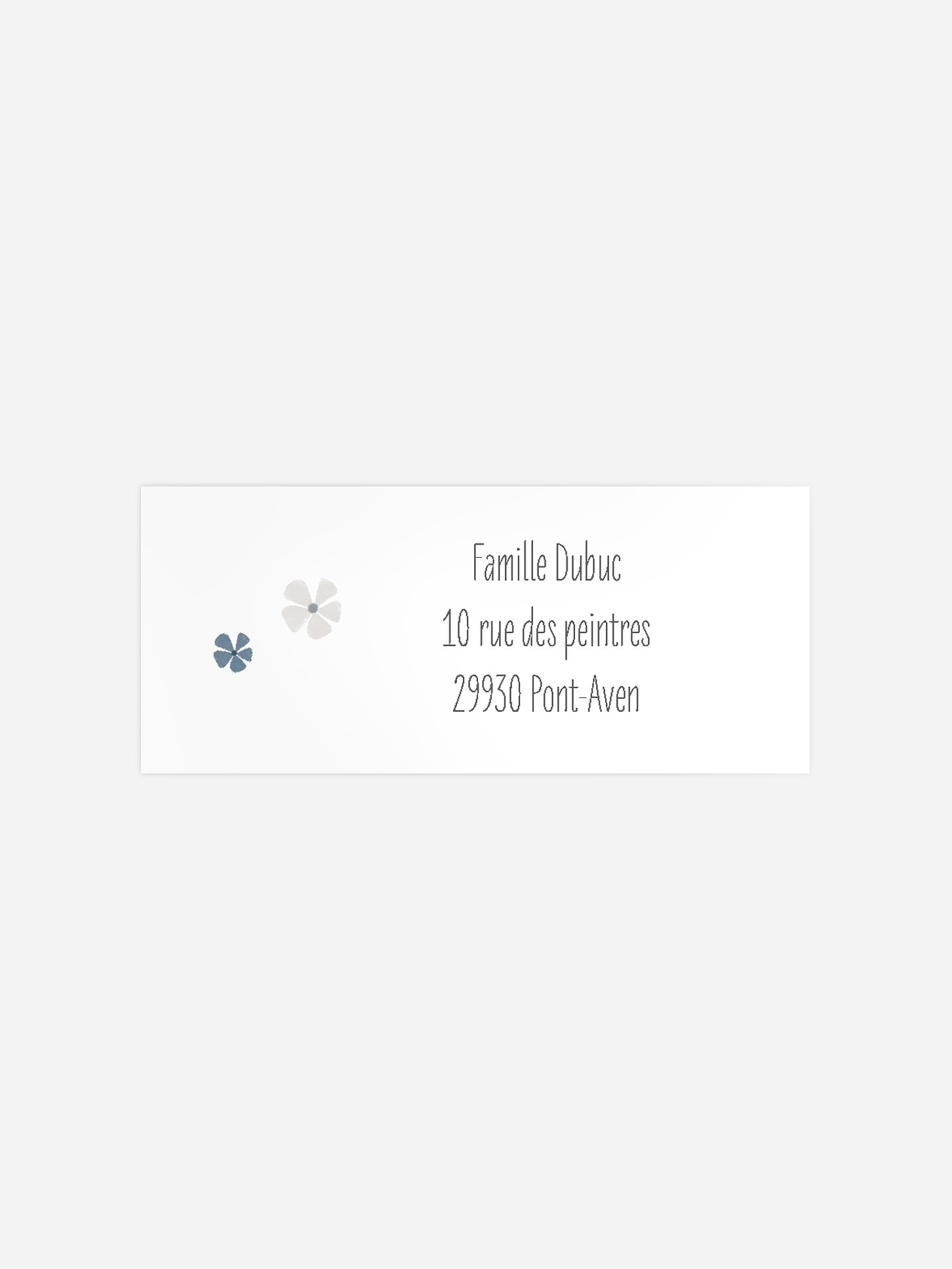 Étiquette expéditeur baptême Petite église