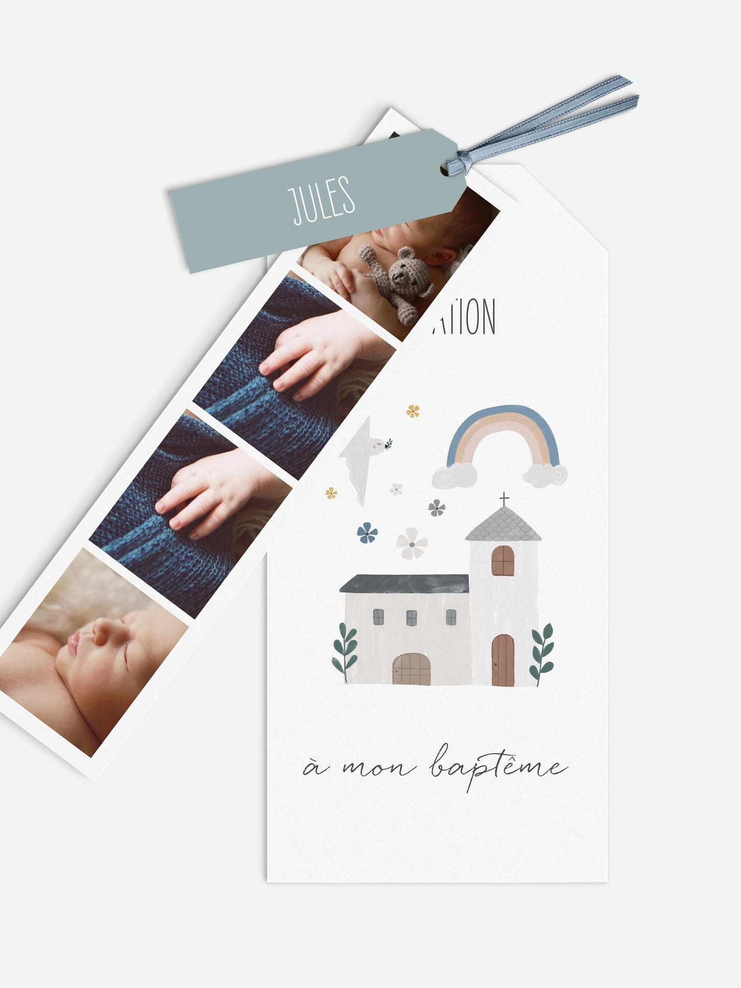Faire-part baptême Petite église