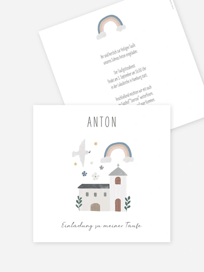 Taufeinladung Kleine Kirche
