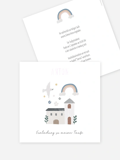 Taufeinladung Kleine Kirche