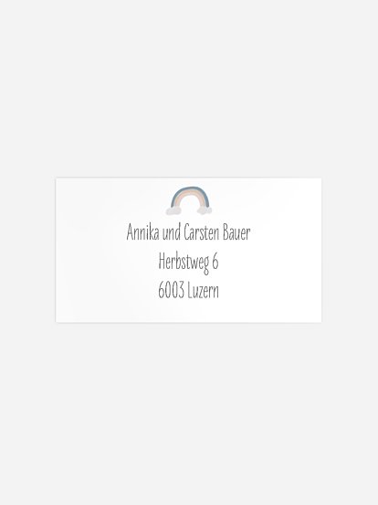 Empfängeraufkleber Konfirmation und Kommunion Kleine Kirche