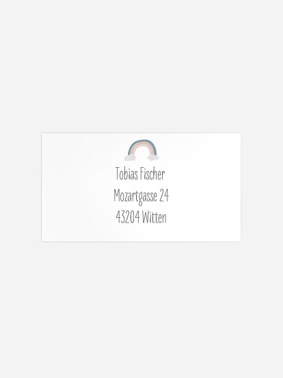 Empfängeraufkleber Konfirmation und Kommunion Kleine Kirche