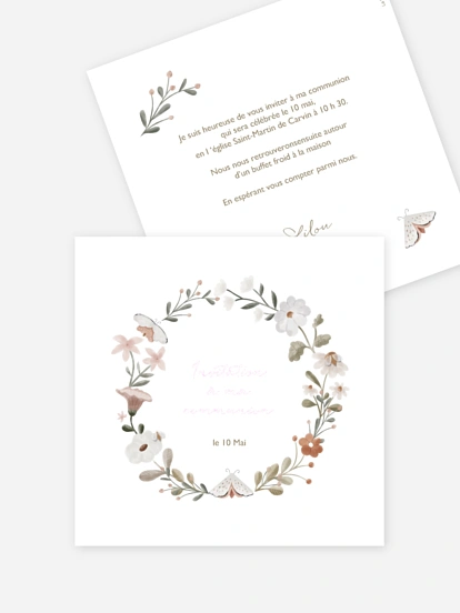 Invitation communion Couronne de la forêt