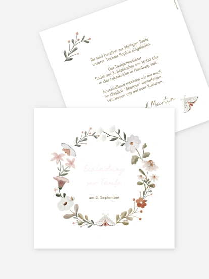 Taufeinladung Waldspiel