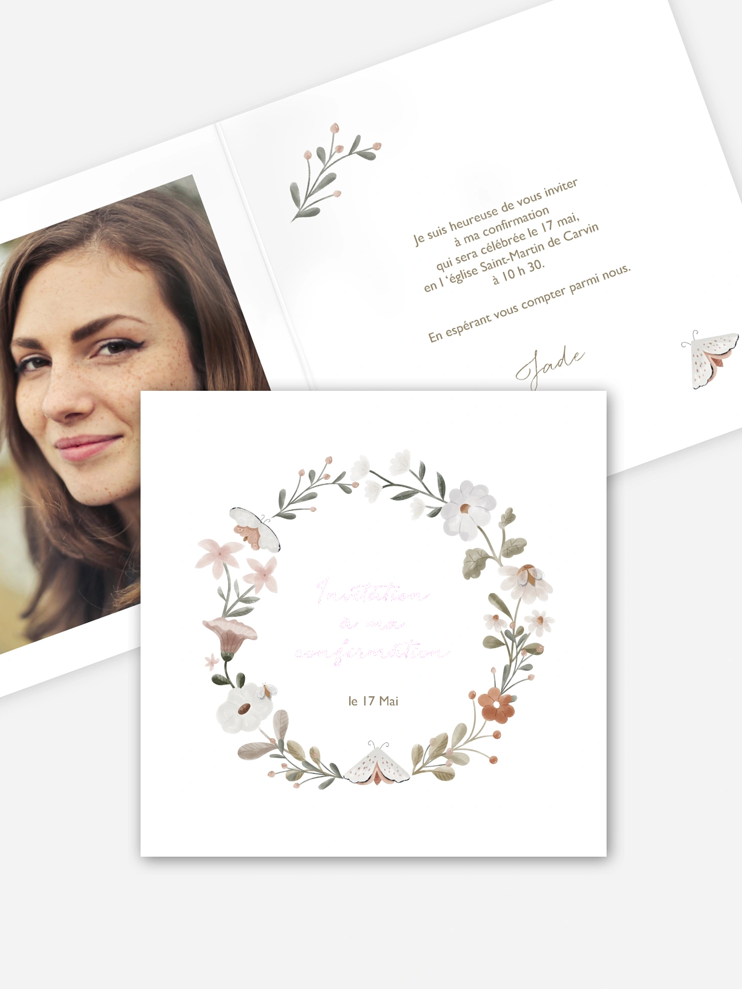 Invitation Confirmation Couronne de la forêt