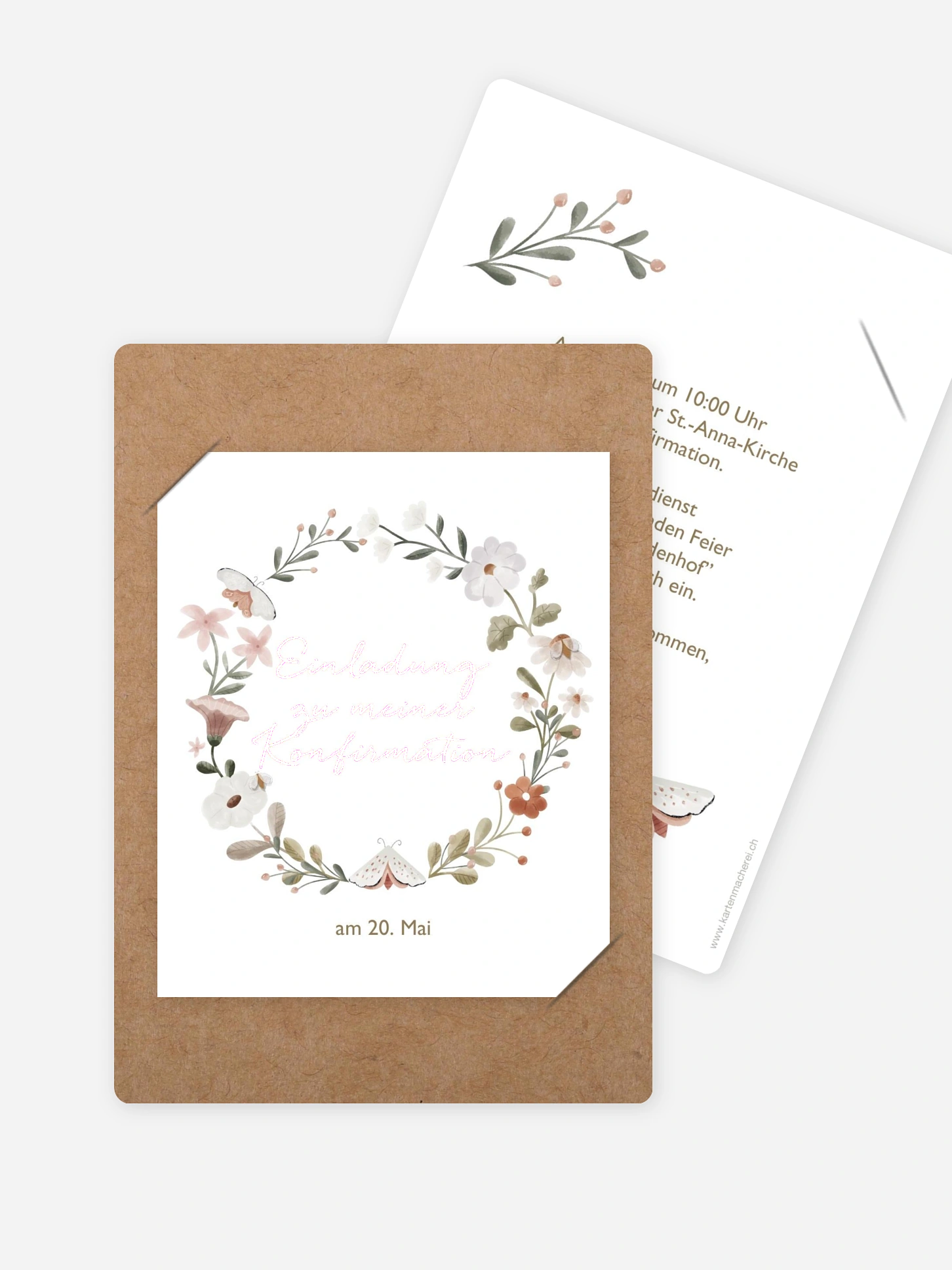 Konfirmationseinladung Waldspiel