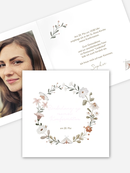 Konfirmationseinladung Waldspiel