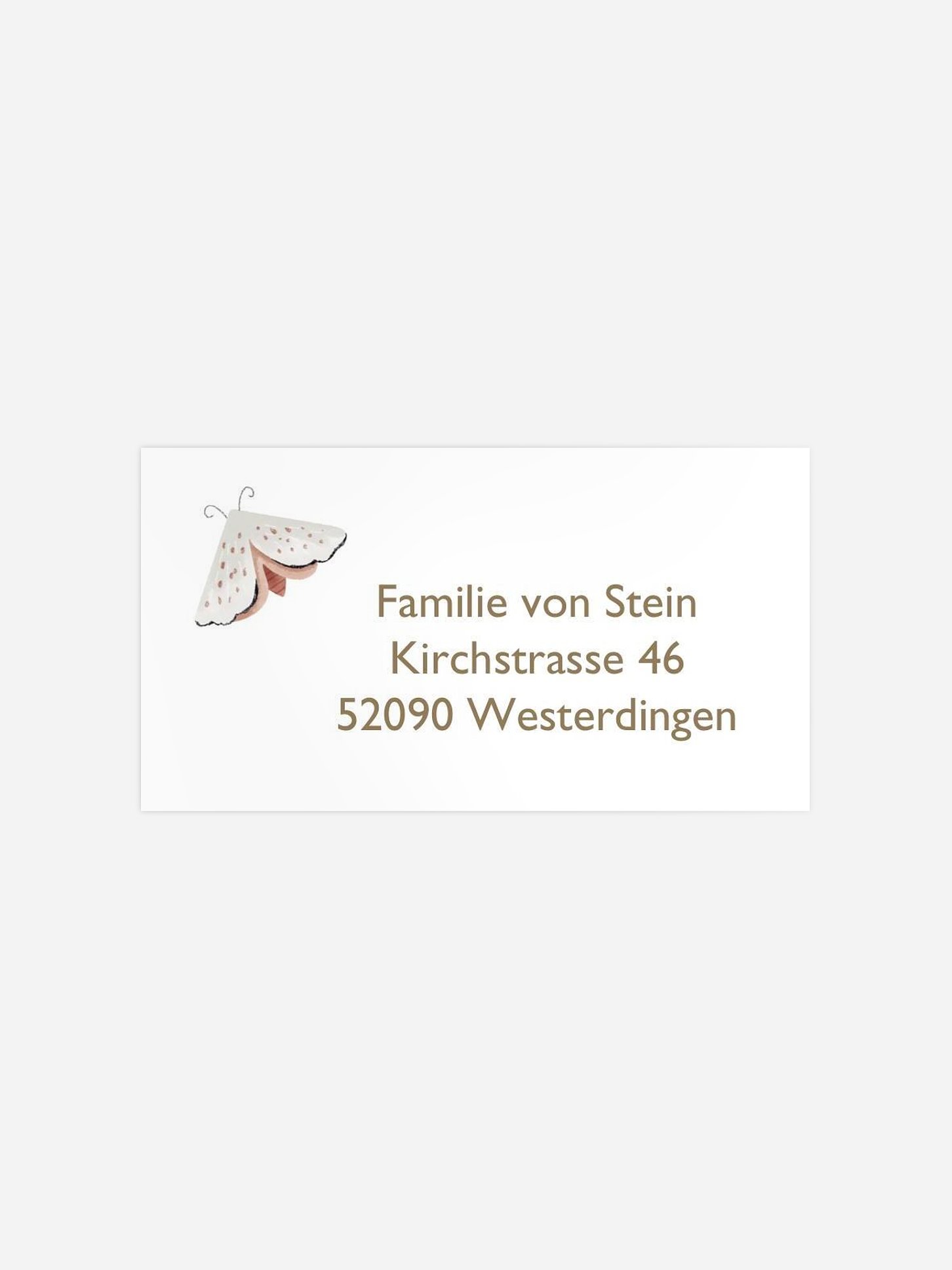 Empfängeraufkleber Geburt Waldspiel