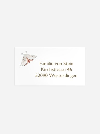 Empfängeraufkleber Geburt Waldspiel