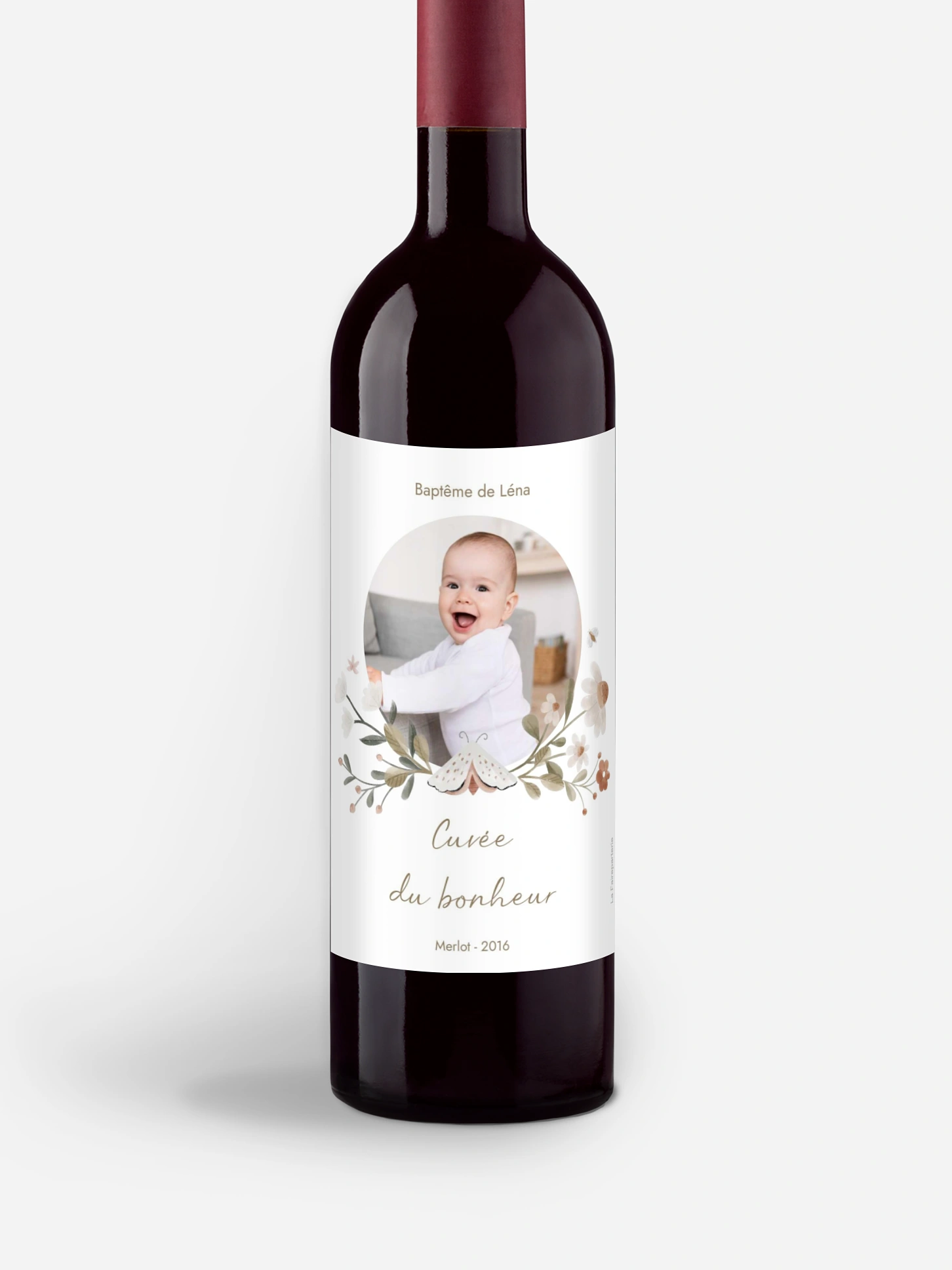 Étiquette pour bouteille Couronne de la forêt