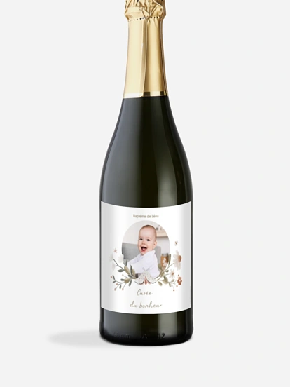 Étiquette pour bouteille Couronne de la forêt