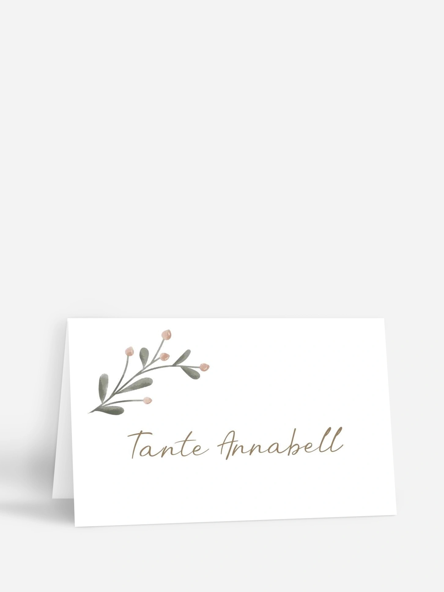 Tischkarte Taufe Waldspiel