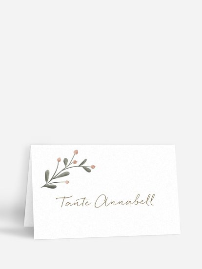 Tischkarte Taufe Waldspiel