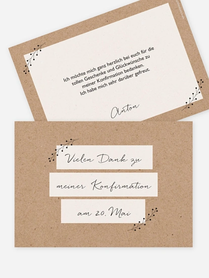 Danksagung Konfirmation Little Ornaments