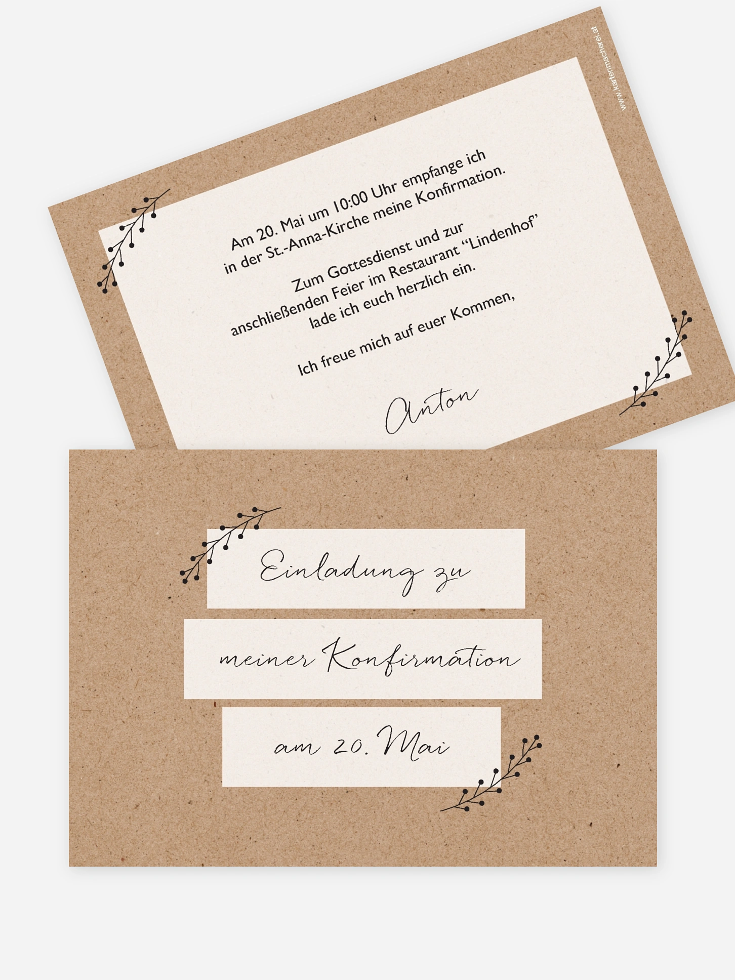 Konfirmationseinladung Little Ornaments