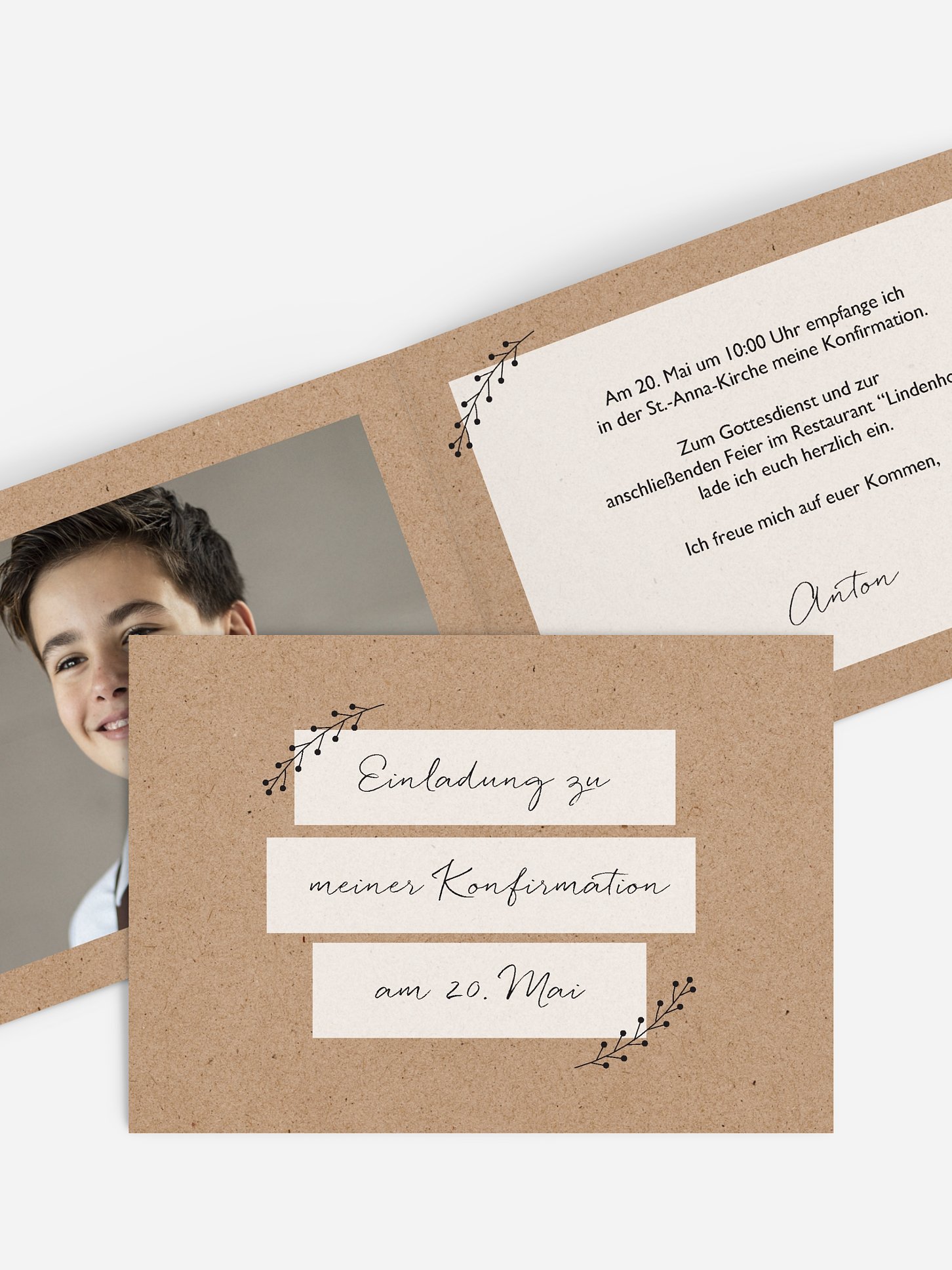 Konfirmationseinladung Little Ornaments
