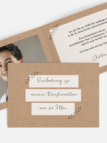 Konfirmationseinladung Little Ornaments