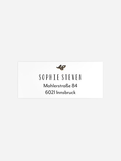 Absenderaufkleber Konfirmation und Kommunion Sketch