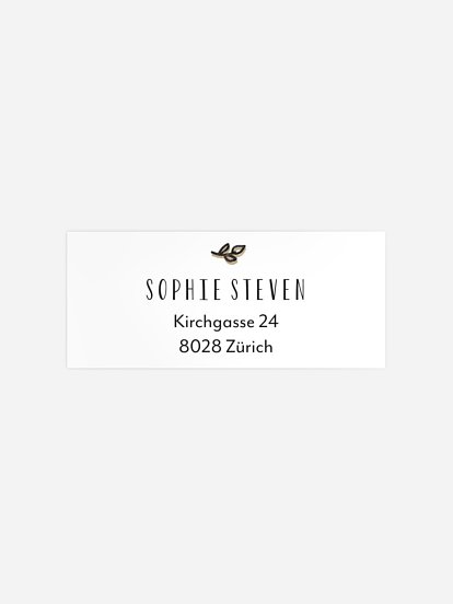 Absenderaufkleber Konfirmation und Kommunion Sketch