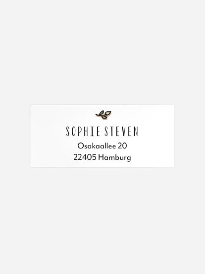 Absenderaufkleber Konfirmation und Kommunion Sketch