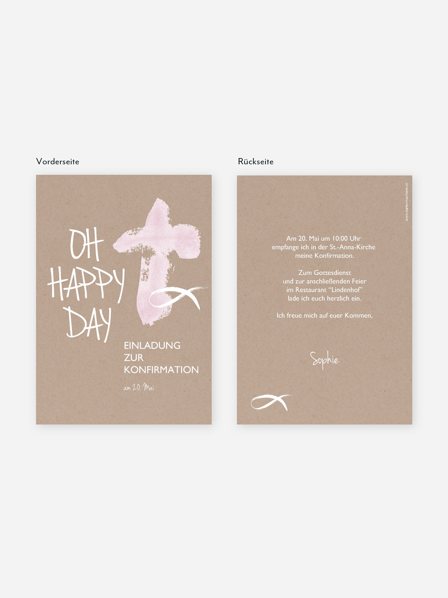 Konfirmationseinladung Oh Happy Day