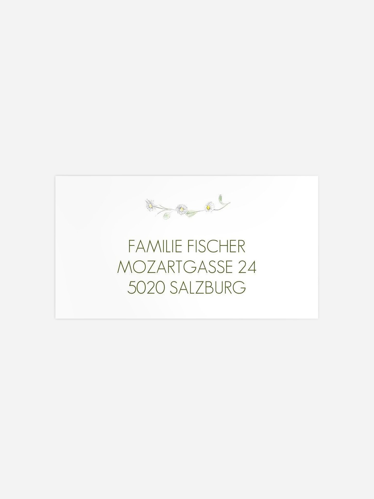 Empfängeraufkleber Konfirmation und Kommunion Gänseblümchen