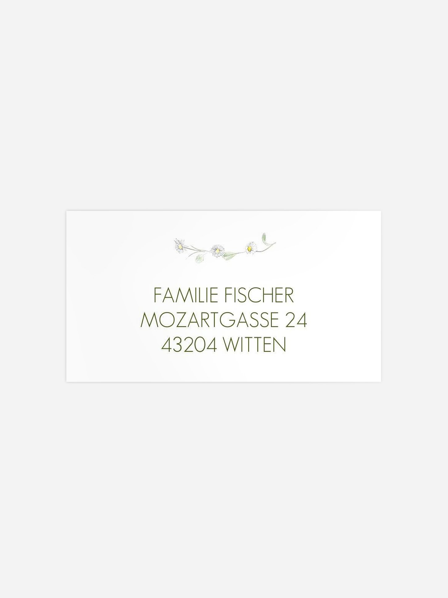 Empfängeraufkleber Konfirmation und Kommunion Gänseblümchen