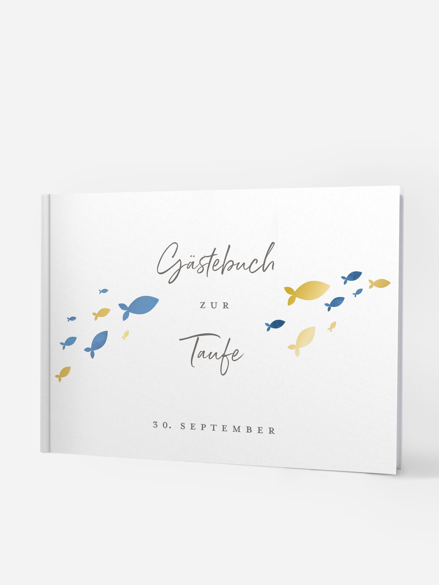 Gästebuch zur Taufe Aquarell Fische