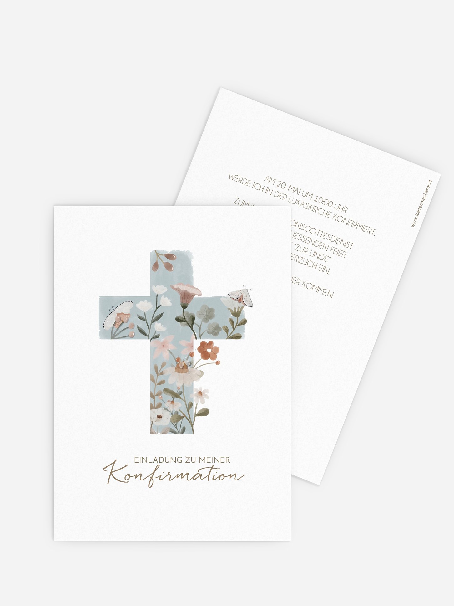 Konfirmationseinladung Heilige Blütenpracht