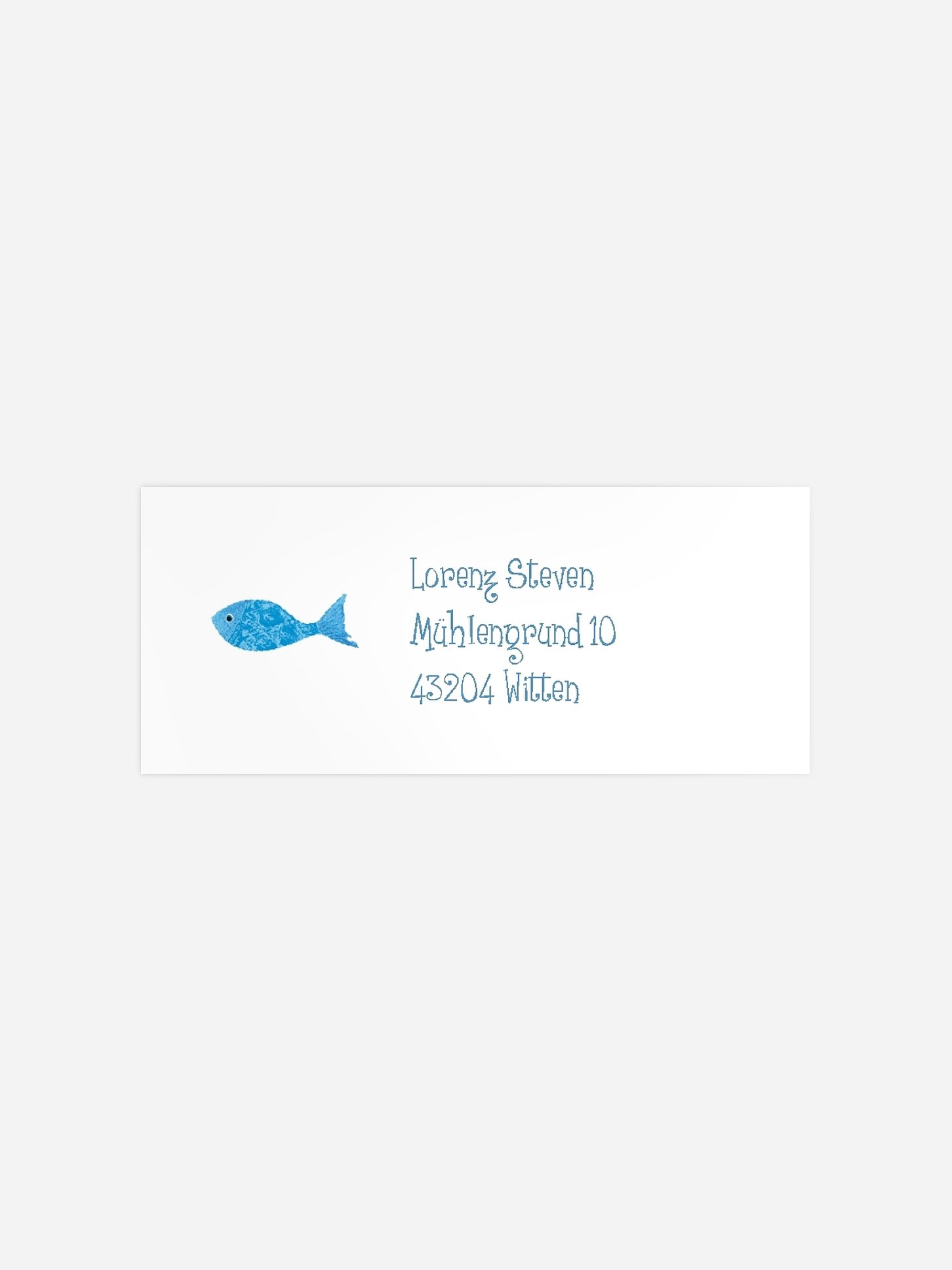 Absenderaufkleber Konfirmation und Kommunion Holy Fish