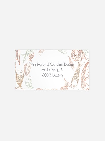 Empfängeraufkleber Konfirmation und Kommunion Holy Fish