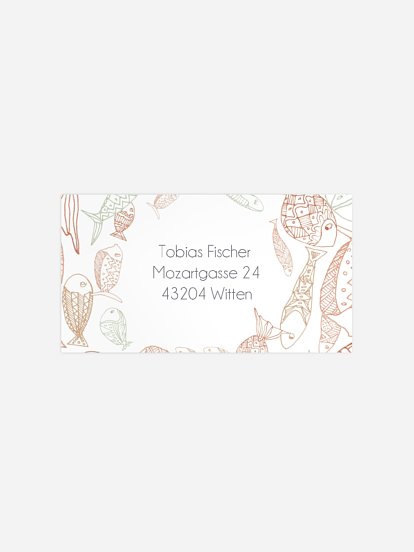 Empfängeraufkleber Konfirmation und Kommunion Holy Fish