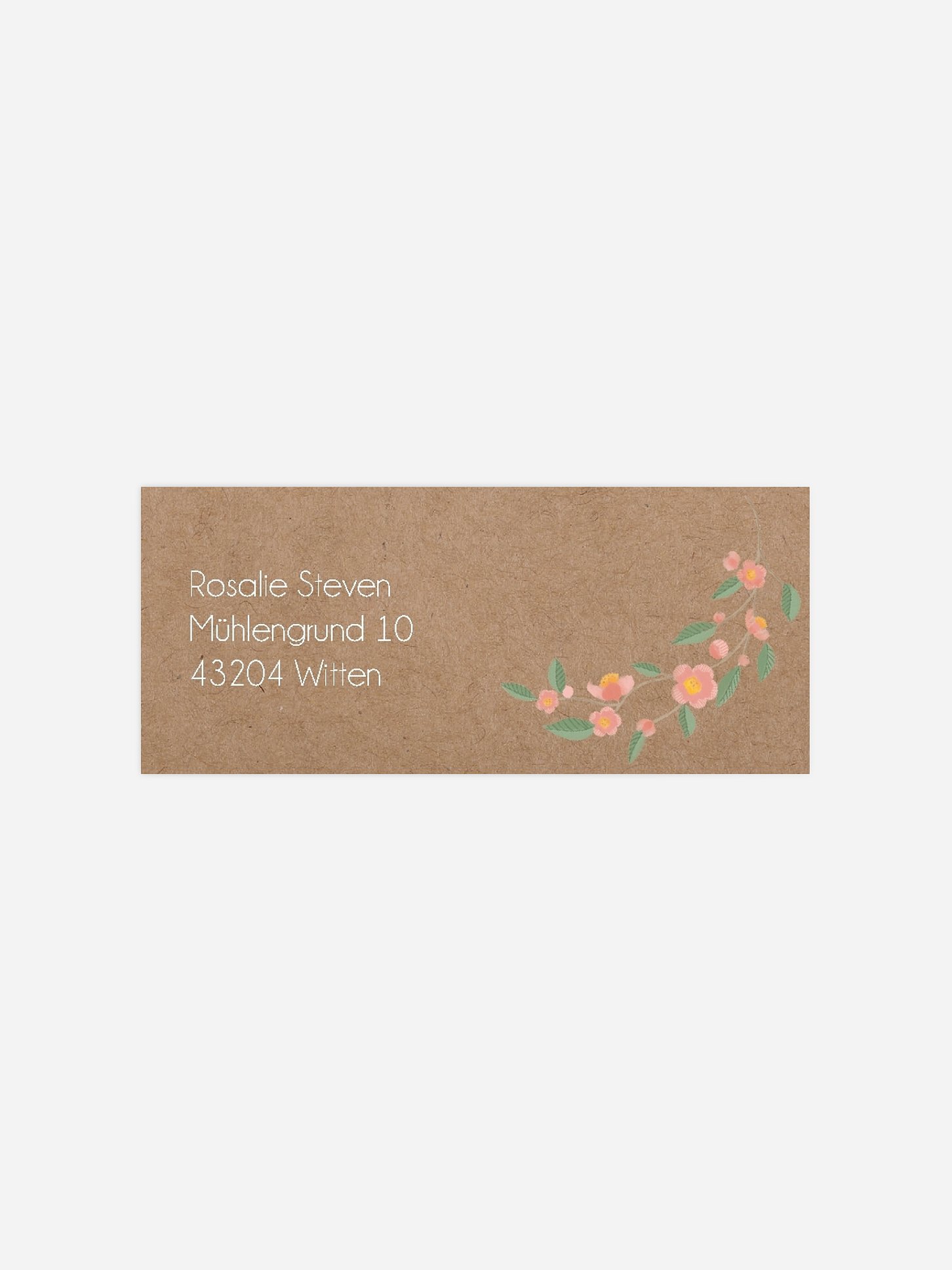 Absenderaufkleber Konfirmation und Kommunion Springflower