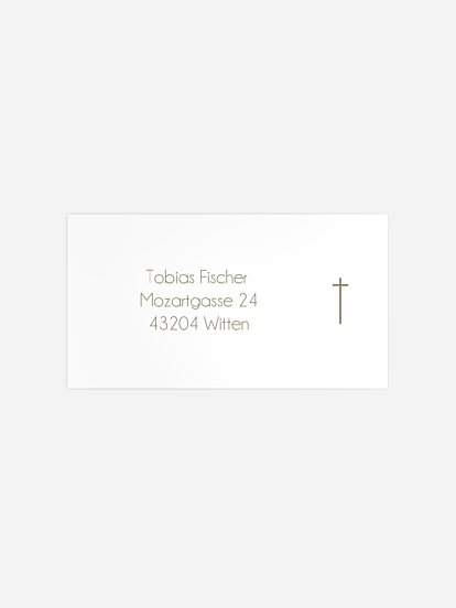 Empfängeraufkleber Konfirmation und Kommunion Springflower