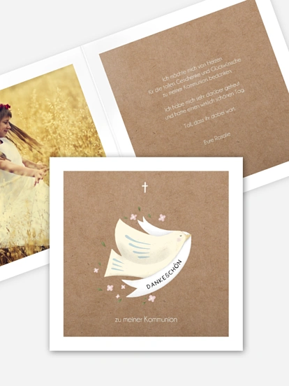 Danksagung Kommunion Sweet Message