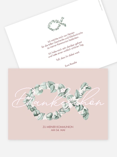 Danksagung Kommunion Eucalyptus Fish