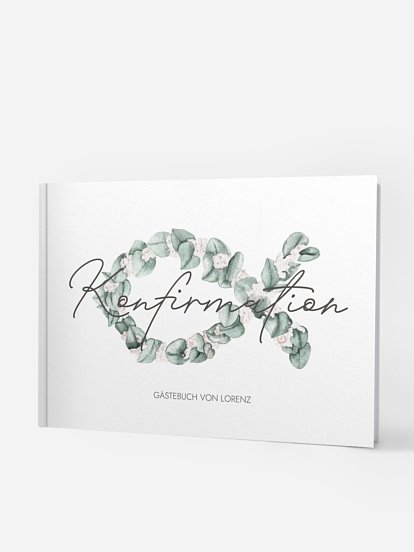 Gästebuch zur Konfirmation Eucalyptus Fish