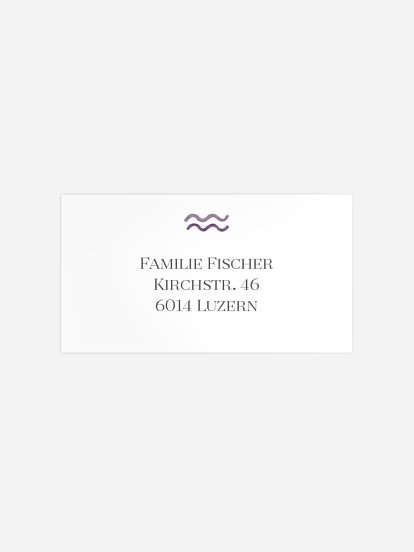 Empfängeraufkleber Konfirmation und Kommunion Aquarell Symbols