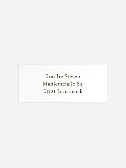 Absenderaufkleber Konfirmation und Kommunion Ölzweig