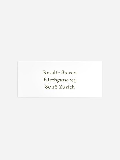 Absenderaufkleber Konfirmation und Kommunion Ölzweig