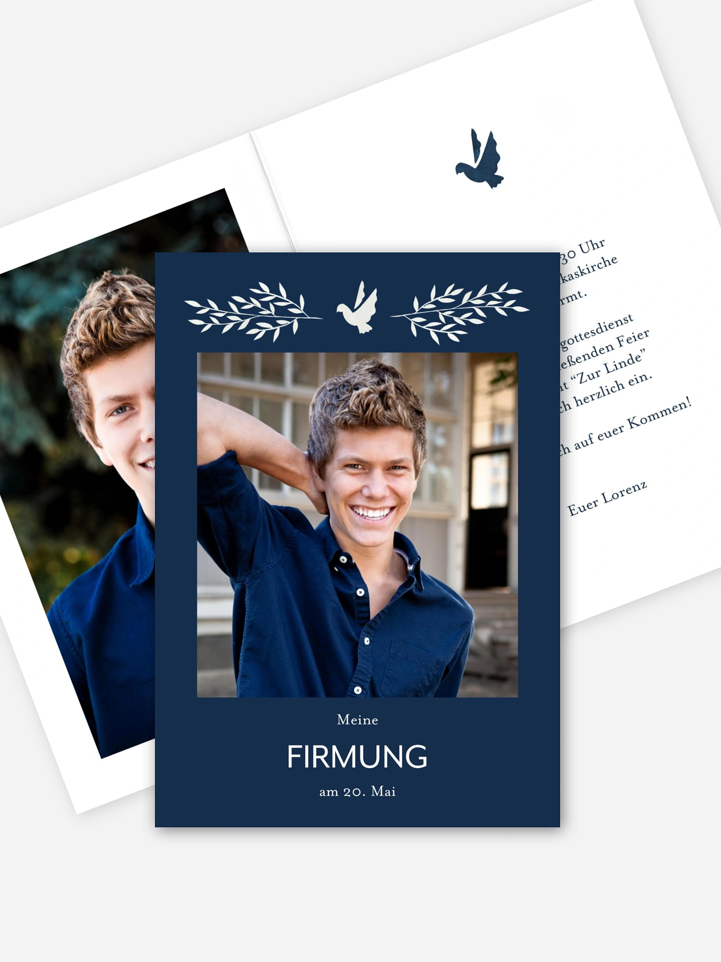 Einladung Firmung Ölzweig