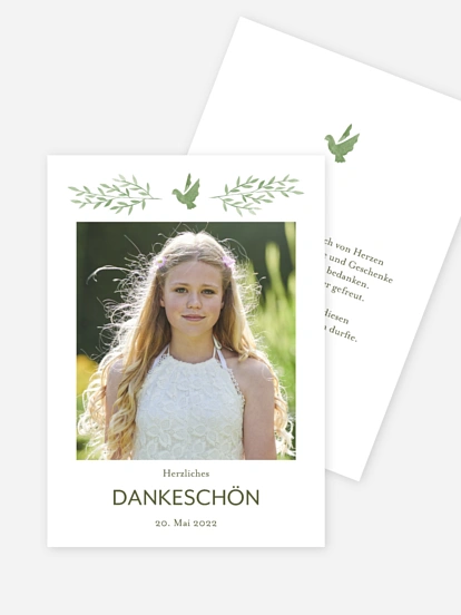 Danksagung Konfirmation Ölzweig