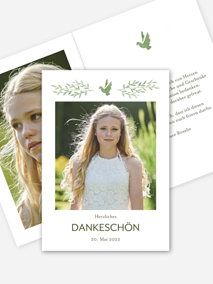 Danksagung Konfirmation Ölzweig