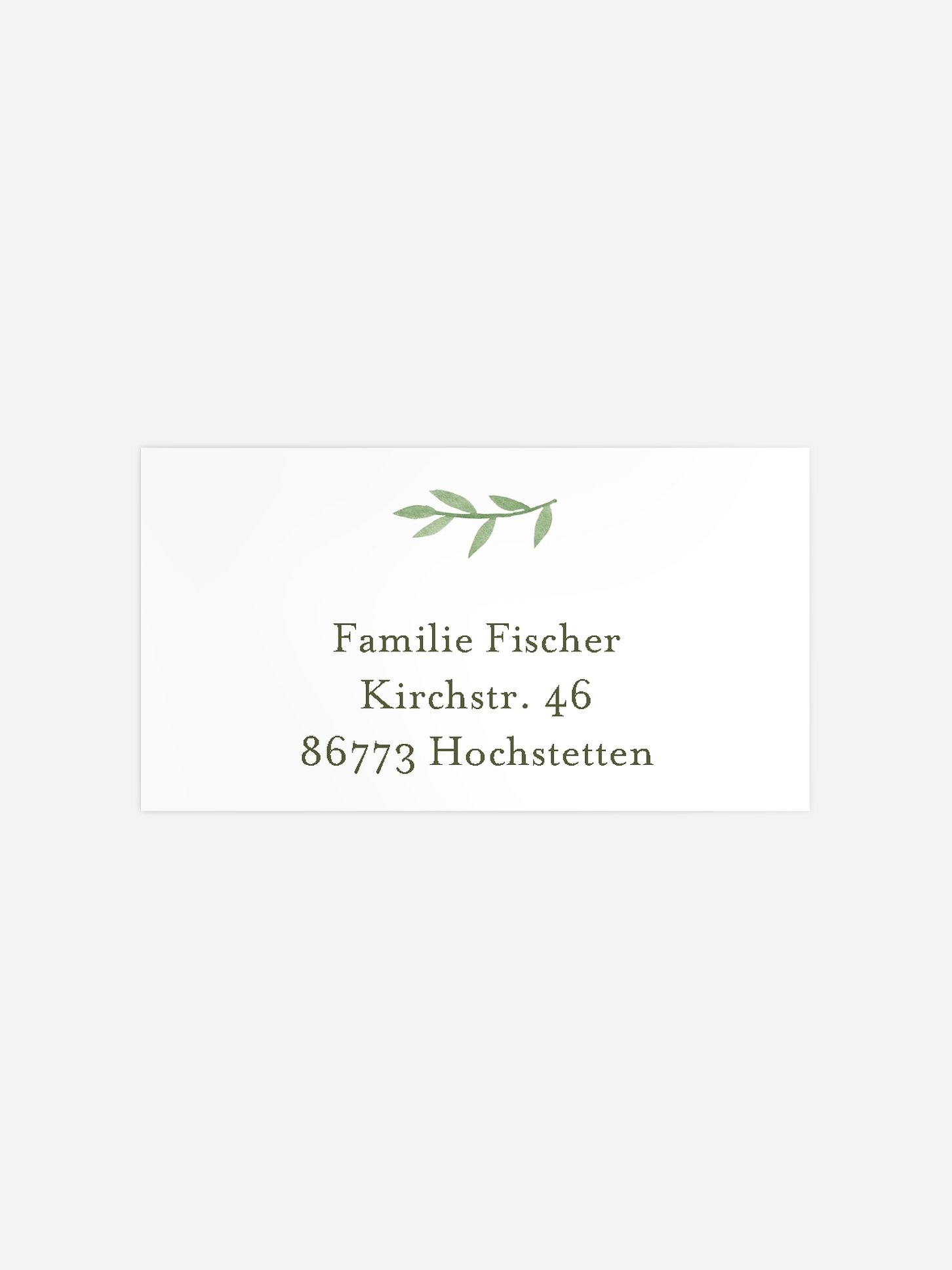 Empfängeraufkleber Konfirmation und Kommunion Ölzweig