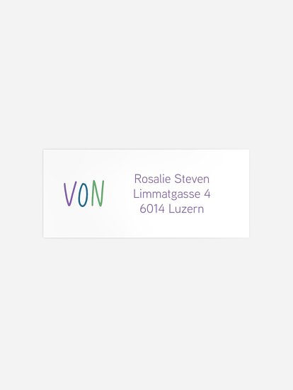 Absenderaufkleber Konfirmation und Kommunion Rainbow Colors