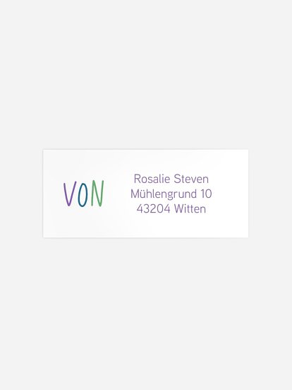 Absenderaufkleber Konfirmation und Kommunion Rainbow Colors