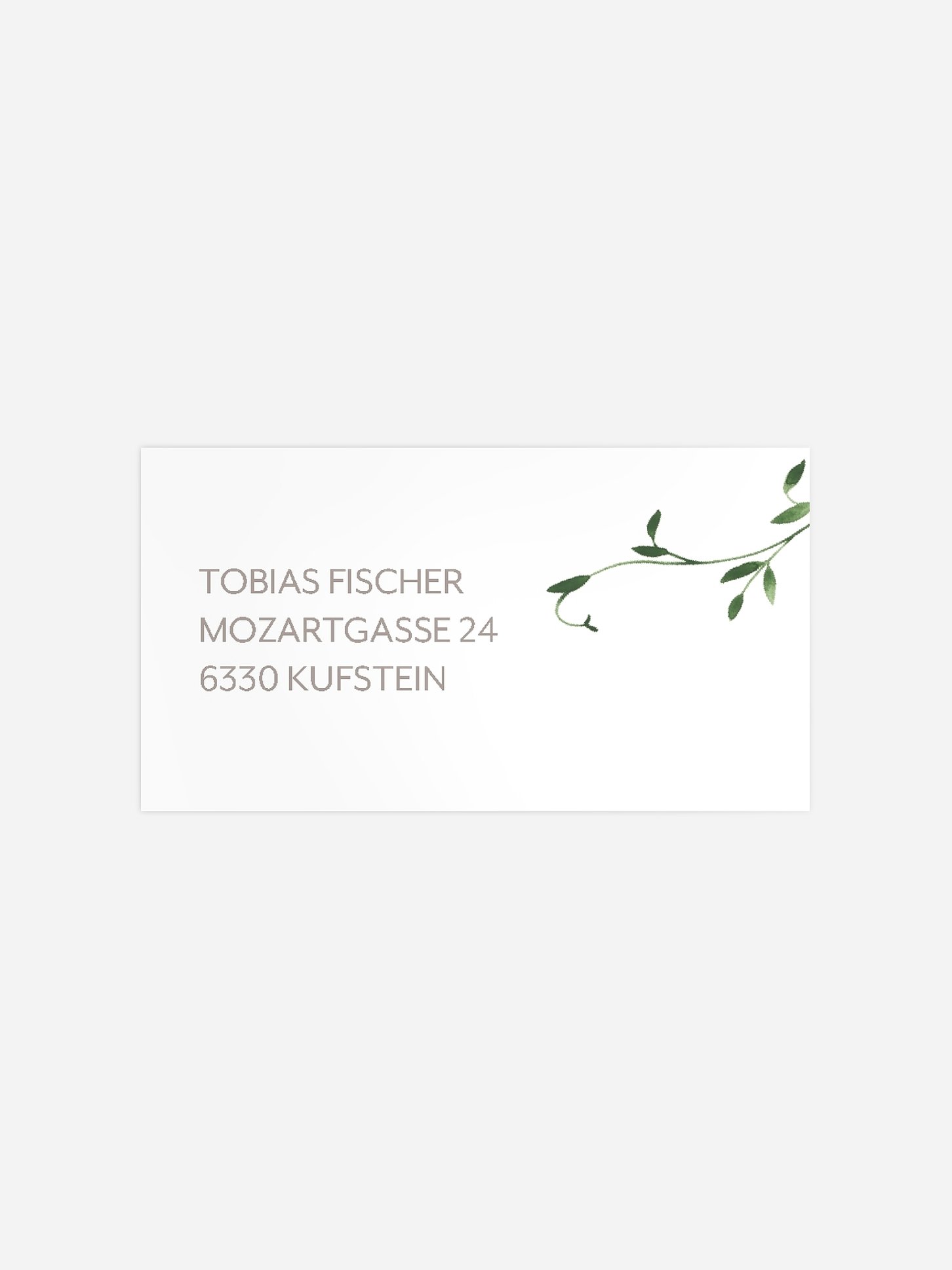 Empfängeraufkleber Konfirmation und Kommunion Freudenranke
