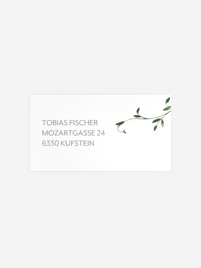 Empfängeraufkleber Konfirmation und Kommunion Freudenranke