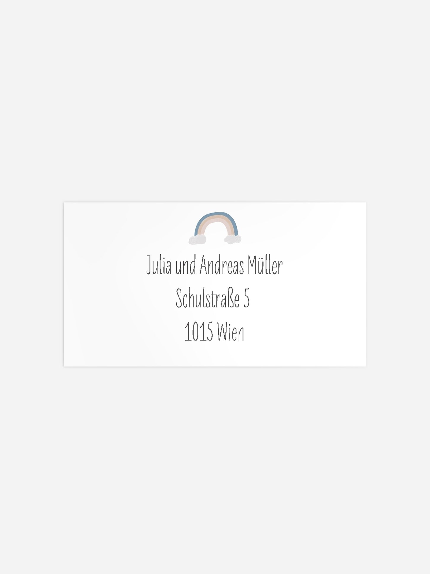 Empfängeraufkleber Taufe Save the Date Kirche