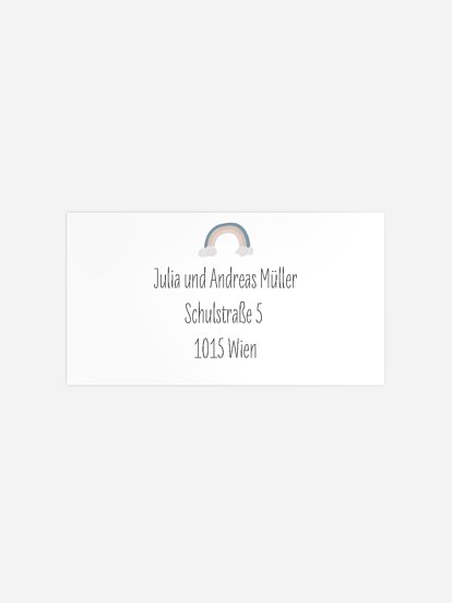 Empfängeraufkleber Taufe Save the Date Kirche